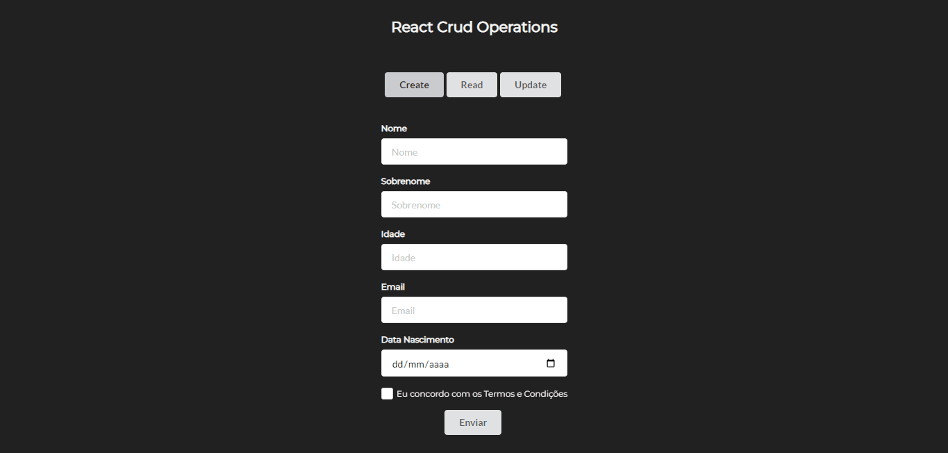 CRUD de Usuários e Produtos em React